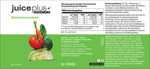 Miscela di frutta, verdura e bacche in capsule