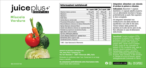 Capsule Miscela Frutta, Verdura, Bacche e Miscela Omega+